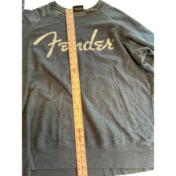 Fender Sweatshirt Navy with FENDER in Off White Distressed Large (?) - Picture 4 of 5